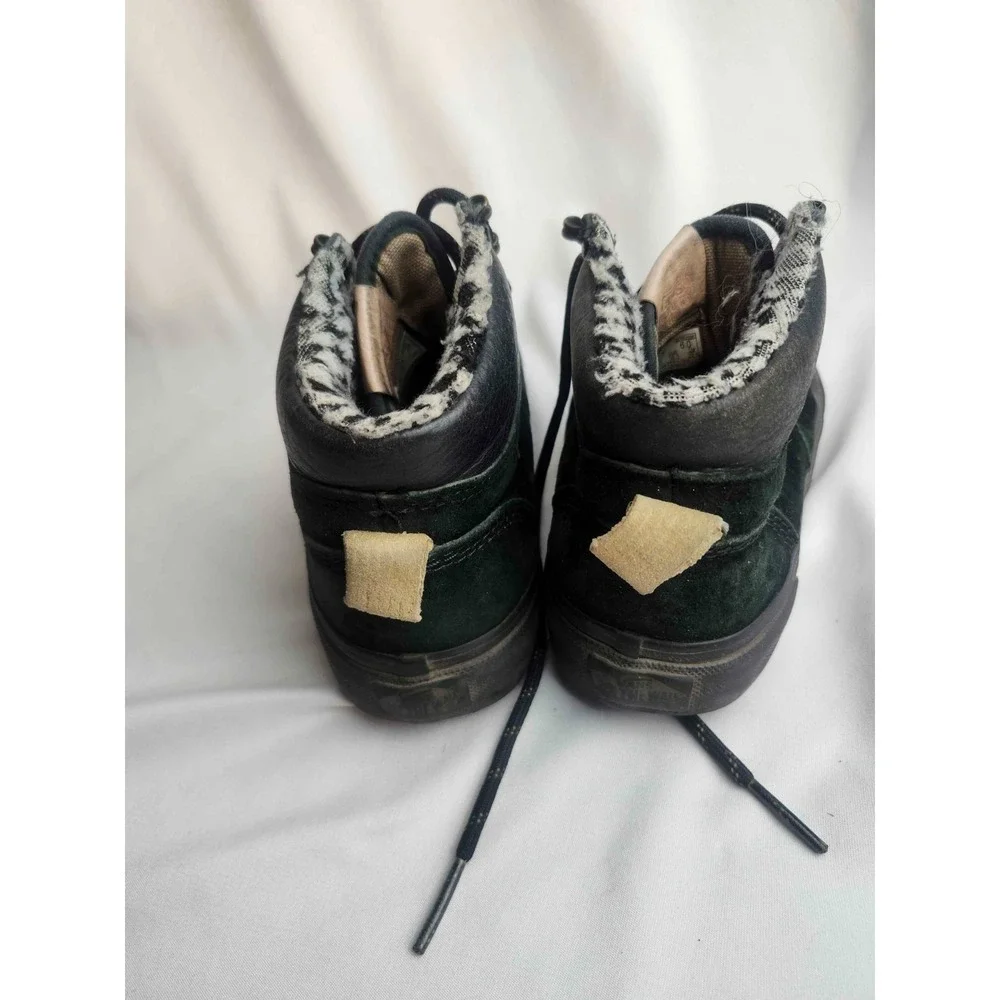 Vans MTE High Top Sneakers Mens Size 4.5 Black Suede Faux Fur Lined Winter Boots